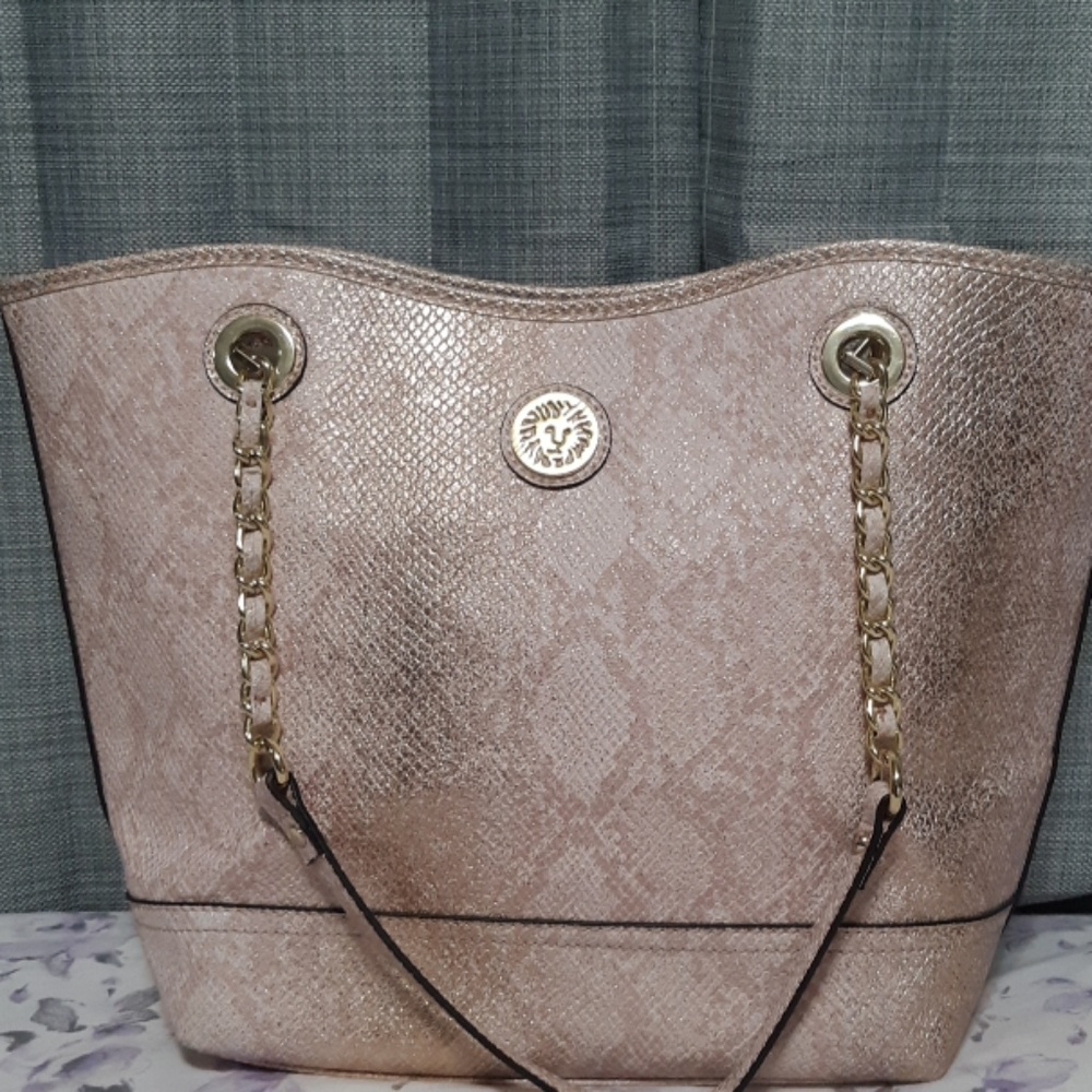 Anne Klein Pink Metallic Purse
